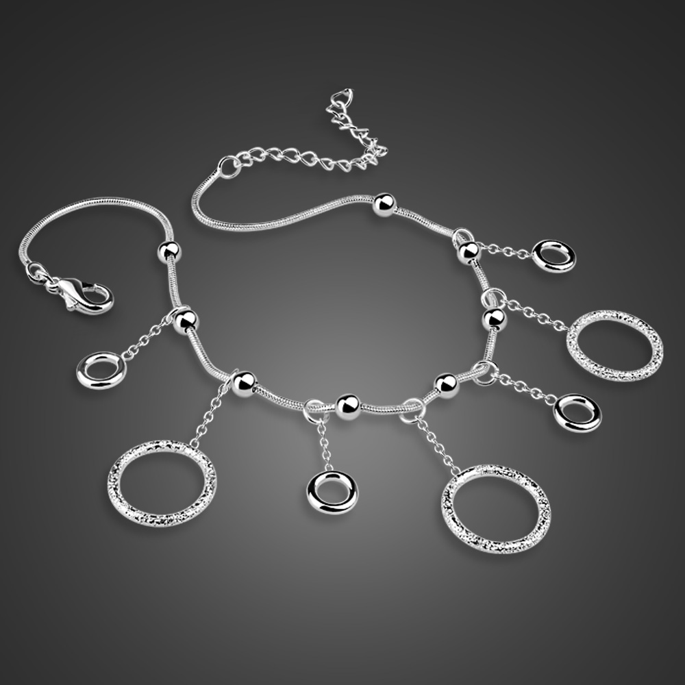 Anklet Foot Chain - 925 sterling zilveren enkelbandje met kwastjes