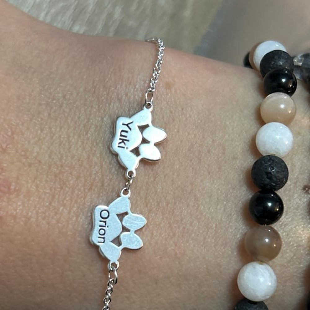 Anklet Foot Chain - Aangepaste pootafdruk enkelbandje armband roestvrij staal