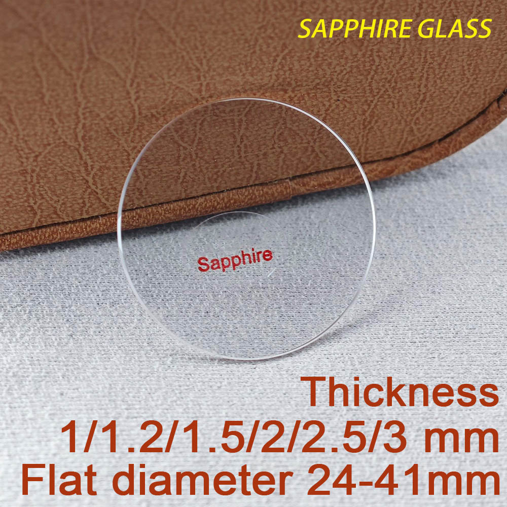 Stones Watches & Jewelry In Sweden Ab - Plat saffierglas dik 1,0/1,2/1,5/2,0/2,5/3,0 mm, diameter