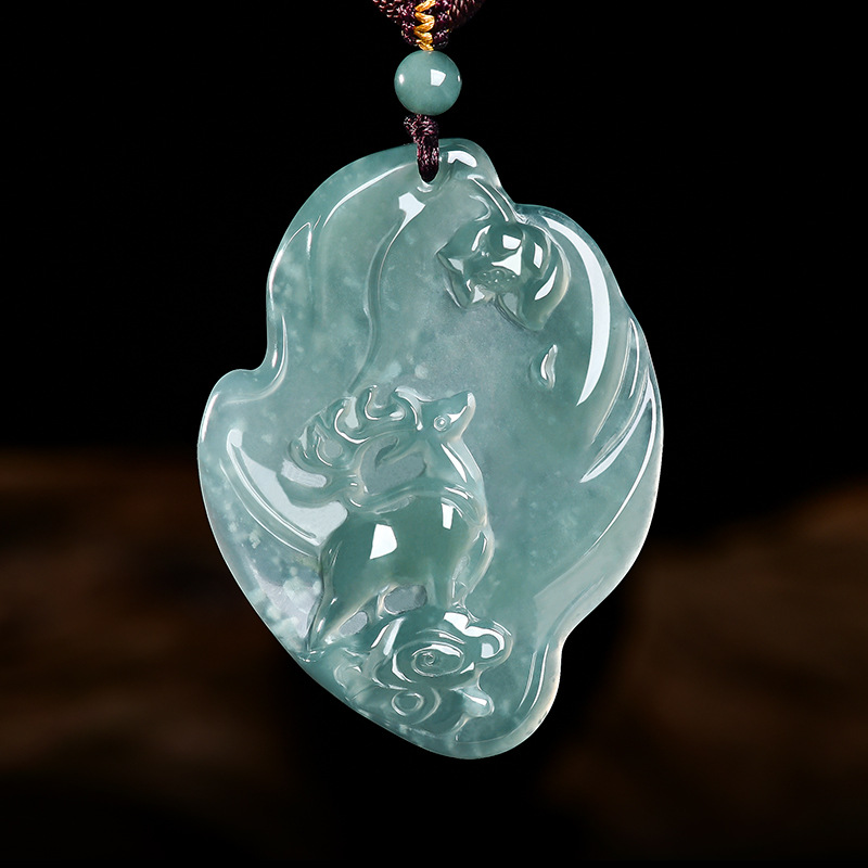 Jewelry & Watches Spółka Z Ograniczoną Odpowiedzialnością Sp Z Oo - Echte natuurlijke smaragd jade blauw water