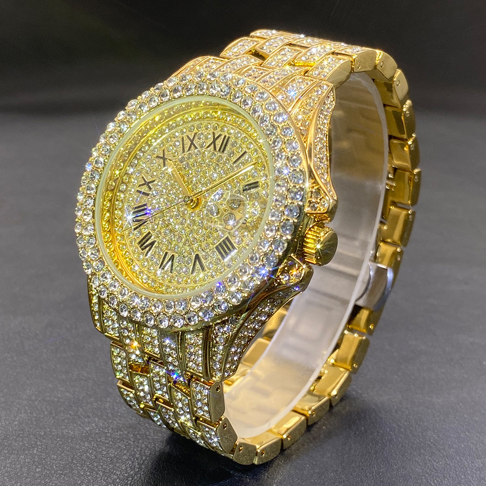 Stones Watches & Jewelry In Sweden Ab - Grote gouden zilveren zwarte polshorloge voor